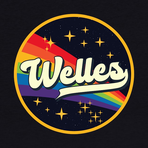 Welles // Rainbow In Space Vintage Style by LMW Art